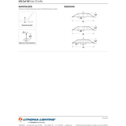  Lithonia Lighting 2GT8 4 32 A12 MVOLT GEB10IS 4-Light Fluorescent General Purpose Troffer, White