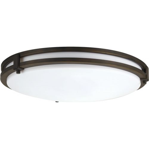  Lithonia Lighting 11752 BN M4 Saturn Round 2-Light Energy Star 16-Inch Semi Flush Light, Brushed Nickel