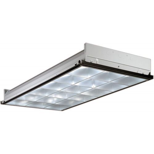  Lithonia Lighting 2PM3N G B 3 32 18LD MVOLT 13 GEB10IS Fluorescent Troffer, Silver