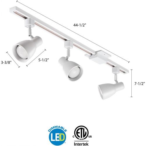  Lithonia Lighting LTKSTBF BR20 LED 27K MW M4 3-Light step Baffle Track Kit, 24W, 1500 lm, White