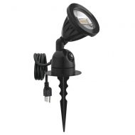 Lithonia Lighting OSTLLED 120 P BL Portable LED Spotlight with Dusk-to-Dawn Photocell, 674 Lumens, 120 Volts, 9 Watts, Wet Listed, Black