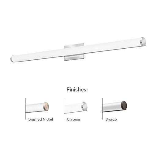  Lithonia Lighting FMVCAL 36-Inch MVOLT 3000K 90CRI BN M4 Contemporary Square Vanity, 1900 Lumens, 120 Volts, 26 Watts, Damp Listed, Brushed Nickel