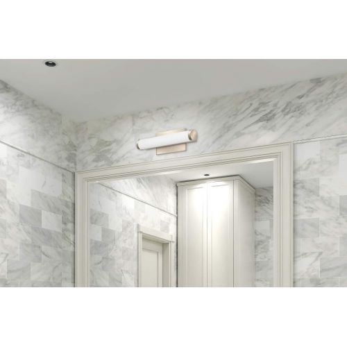  Lithonia Lighting FMVCAL 36-Inch MVOLT 3000K 90CRI BN M4 Contemporary Square Vanity, 1900 Lumens, 120 Volts, 26 Watts, Damp Listed, Brushed Nickel