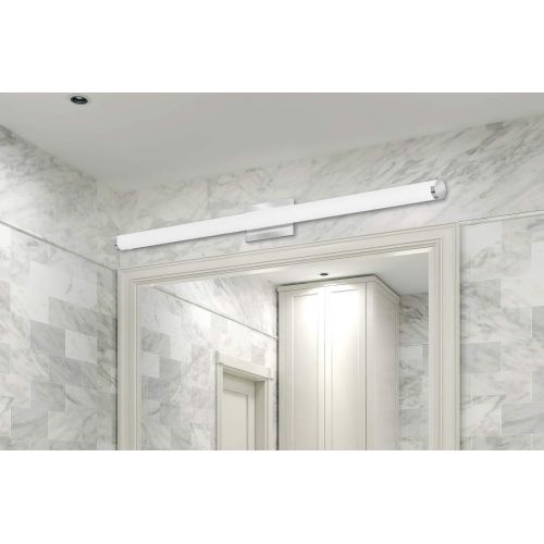  Lithonia Lighting FMVCAL 36-Inch MVOLT 3000K 90CRI BN M4 Contemporary Square Vanity, 1900 Lumens, 120 Volts, 26 Watts, Damp Listed, Brushed Nickel