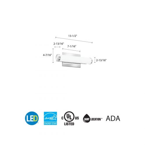  Lithonia Lighting FMVCAL 36-Inch MVOLT 3000K 90CRI BN M4 Contemporary Square Vanity, 1900 Lumens, 120 Volts, 26 Watts, Damp Listed, Brushed Nickel