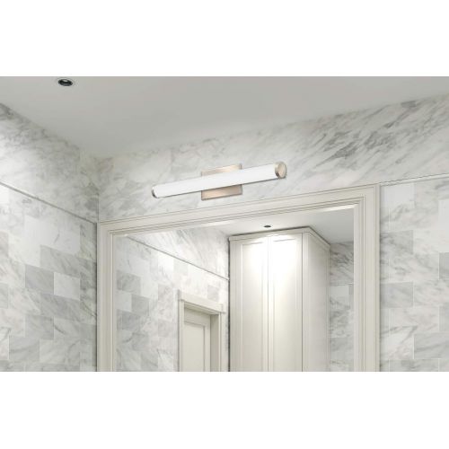  Lithonia Lighting FMVCAL 36-Inch MVOLT 3000K 90CRI BN M4 Contemporary Square Vanity, 1900 Lumens, 120 Volts, 26 Watts, Damp Listed, Brushed Nickel