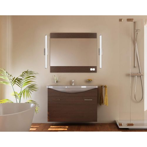  Lithonia Lighting FMVCAL 36-Inch MVOLT 3000K 90CRI BN M4 Contemporary Square Vanity, 1900 Lumens, 120 Volts, 26 Watts, Damp Listed, Brushed Nickel