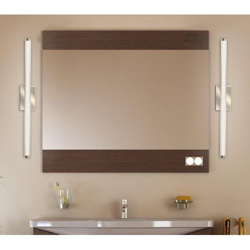  Lithonia Lighting FMVCAL 36-Inch MVOLT 3000K 90CRI BN M4 Contemporary Square Vanity, 1900 Lumens, 120 Volts, 26 Watts, Damp Listed, Brushed Nickel