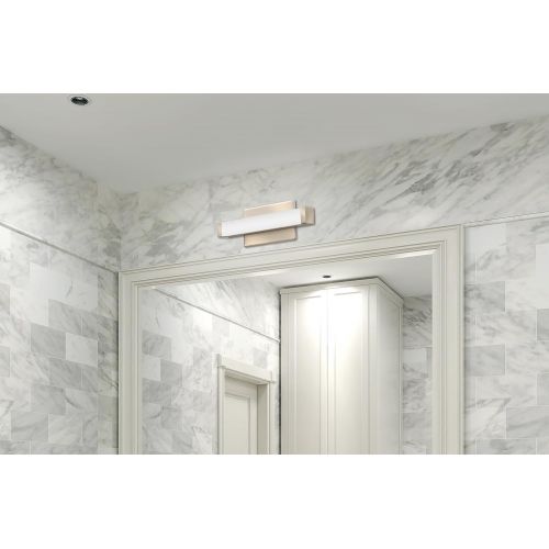  Lithonia Lighting FMVCAL 36-Inch MVOLT 3000K 90CRI BN M4 Contemporary Square Vanity, 1900 Lumens, 120 Volts, 26 Watts, Damp Listed, Brushed Nickel