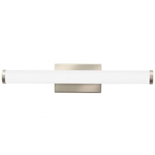  Lithonia Lighting Contemporary Cylinder 3K LED Vanity Light, 2-Foot, Brushed Nickel