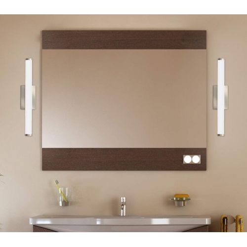  Lithonia Lighting Contemporary Cylinder 3K LED Vanity Light, 2-Foot, Brushed Nickel