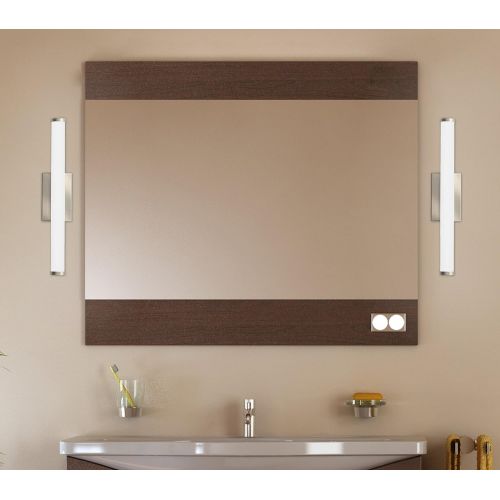  Lithonia Lighting Contemporary Cylinder 3K LED Vanity Light, 2-Foot, Brushed Nickel