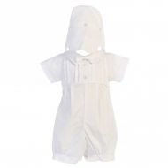 Lito Boys Poly Cotton Christening Baptism Romper Outfit