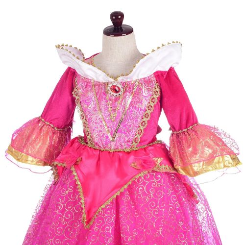  Lito Angels Girls Sleeping Beauty Princess Aurora Dress Up Costume Halloween Fancy Dress with Accessories