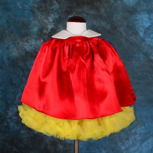  Lito Angels Girls Princess Snow White Costume Halloween Fancy Dresses Fluffy Tutu W/Cape + Headband