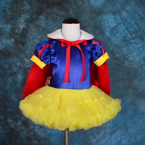  Lito Angels Girls Princess Snow White Costume Halloween Fancy Dresses Fluffy Tutu W/Cape + Headband