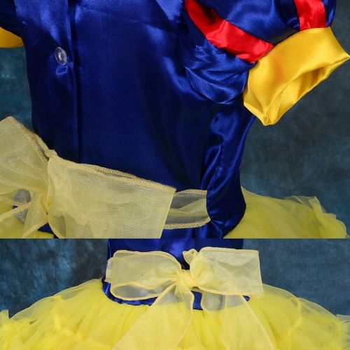  Lito Angels Girls Princess Snow White Costume Halloween Fancy Dresses Fluffy Tutu W/Cape + Headband