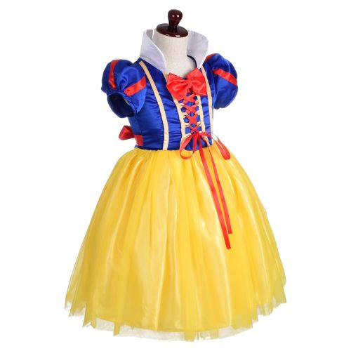  Lito Angels Girls Princess Snow White Costume Fancy Dresses Up Halloween Outfit with Headband