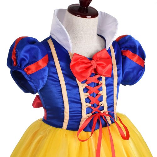  Lito Angels Girls Princess Snow White Costume Fancy Dresses Up Halloween Outfit with Headband