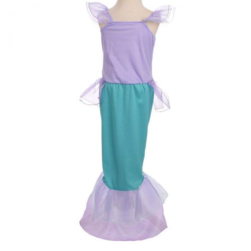  Lito Angels Girls Princess Mermaid Ariel Dress Up Costume Fairy Tales Mermaid Outfit with Necklace