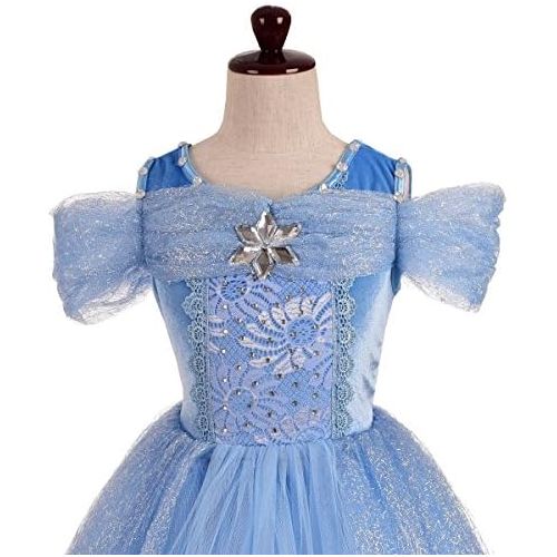  Lito Angels Girls Princess Dress Up Costume Halloween Christmas Fancy Dress with Accessories