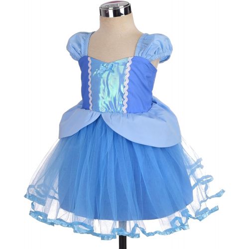  Lito Angels Princess Dress Up Costumes for Toddler Girls Halloween Christmas Fancy Party with Accessories