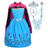Lito Angels Girls Princess Snow Ice Queen Sister Costumes Halloween Birthday Fancy Party Dress Up with Accessories