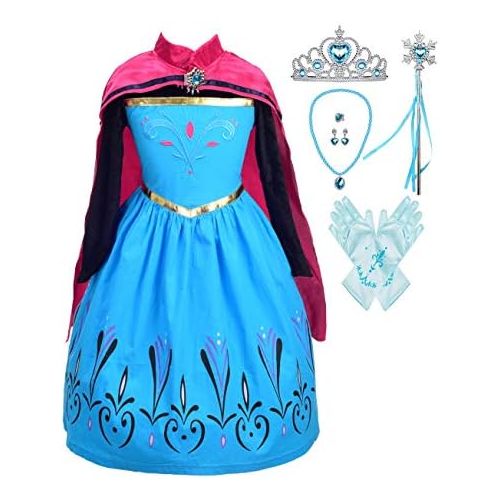  Lito Angels Girls Princess Snow Ice Queen Sister Costumes Halloween Birthday Fancy Party Dress Up with Accessories