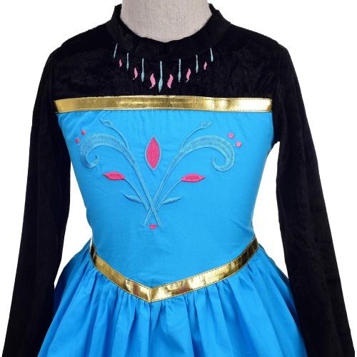  Lito Angels Girls Princess Snow Ice Queen Sister Costumes Halloween Birthday Fancy Party Dress Up with Accessories