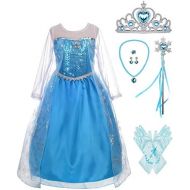 Lito Angels Girls Princess Dress Up Costumes Snow Queen Dress Halloween Christmas Costume with Accessories