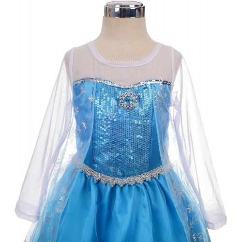  Lito Angels Girls Princess Dress Up Costumes Snow Queen Dress Halloween Christmas Costume with Accessories