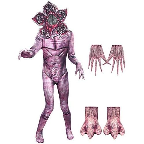  할로윈 용품Lito Angels Kids Costumes Halloween Zentai Bodysuit Jumpsuit Dress Up Horror Cannibal Flower Cosplay Party Full Set