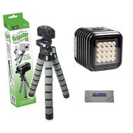 LitraTorch 2.0 Waterproof Dimmable 16-LED Video Light for Smartphone Cameras Bundle with VidPro GP-14 Tripod Kit