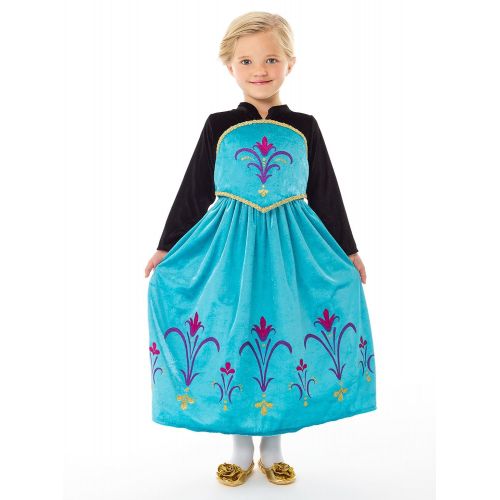 리틀 Little Adventures Ice Queen Coronation Dress Up Costume & Matching Doll Dress (X-Large (Age 7-9))