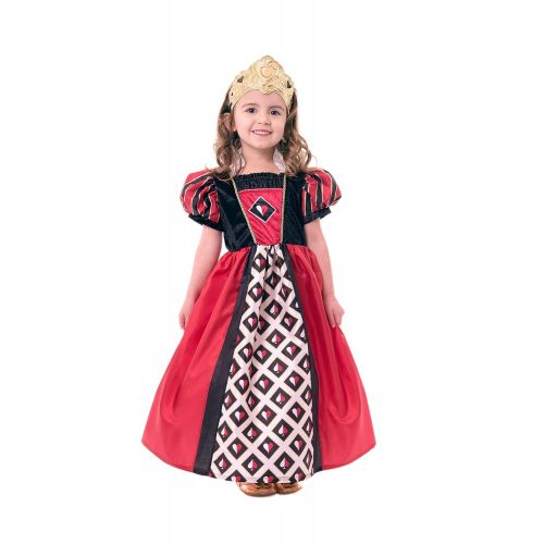 리틀 Little Adventures Dragon Queen, Sea Witch, & Queen of Hearts Villain Dress Up Costume Bundle Set with Crowns (Large (Age 5-7))