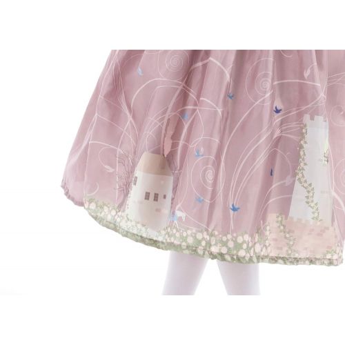 리틀 Little Adventures Sleeping Beauty Princess Day Dress Up Costume with Hairbow & Matching Doll Dress (Medium (Age 3-5))