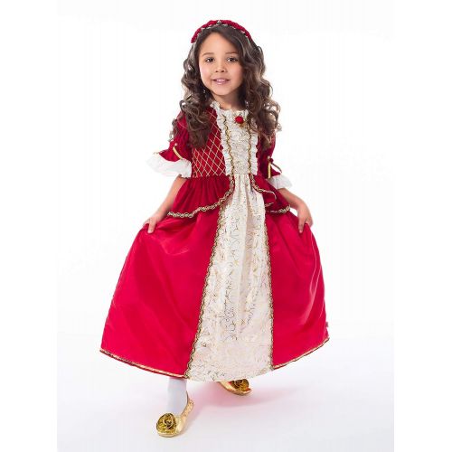 리틀 Little Adventures Winter Beauty Princess Dress Up Costume & Matching Doll Dress (Small (Age 1-3))