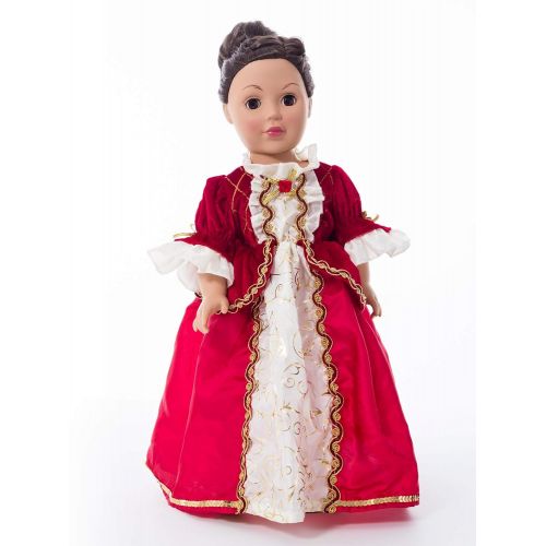 리틀 Little Adventures Winter Beauty Princess Dress Up Costume & Matching Doll Dress (Small (Age 1-3))