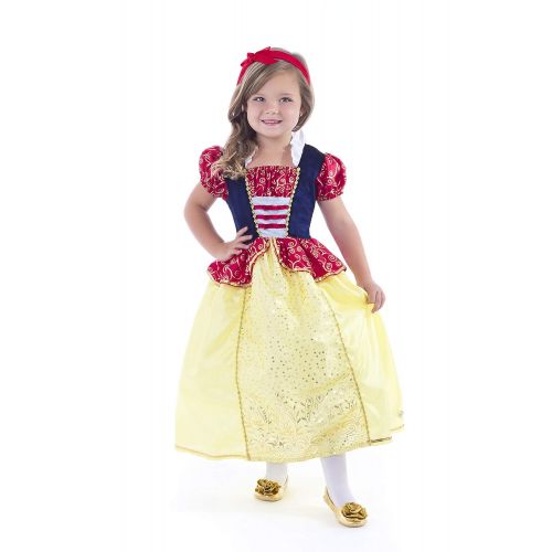 리틀 Little Adventures Snow White Princess Dress 6 Piece Costume Set & Matching Doll Dress (Small (Age 1-3))