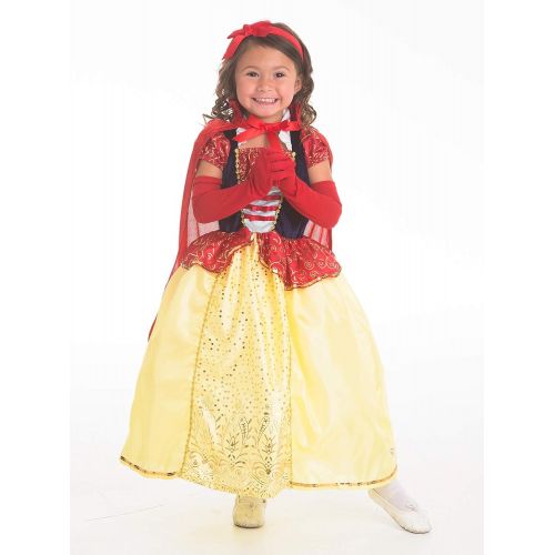 리틀 Little Adventures Snow White Princess Dress 6 Piece Costume Set & Matching Doll Dress (Small (Age 1-3))