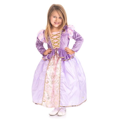 리틀 Little Adventures Cinderella, Yellow Beauty, & Rapunzel Princess Dress Up Costume Bundle Set (Small (Age 1-3))