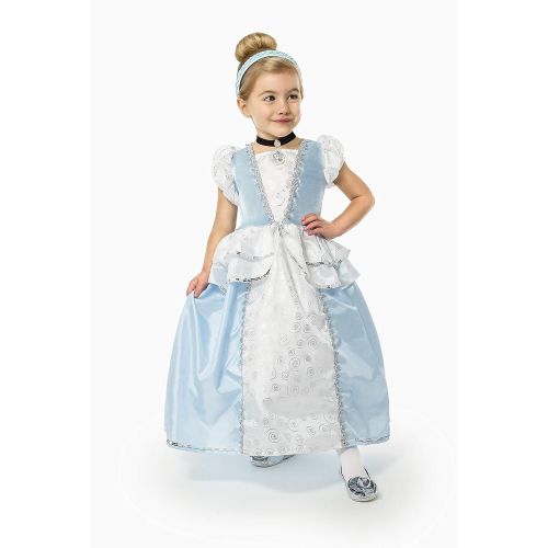 리틀 Little Adventures Cinderella Princess Dress Up Costume & Matching Doll Dress (Small (Age 1-3))