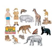 Little Folk Visuals My Zoo Friends Precut Flannel/Felt Board Figures, 17 Pieces Add-On Set