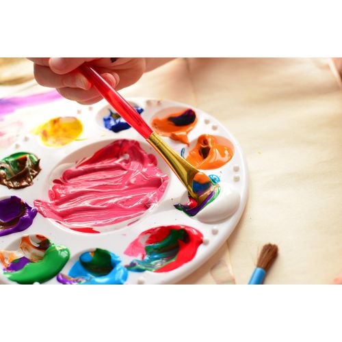 리틀 [아마존 핫딜]  [아마존핫딜]Complete Learn to Paint Set Little Kids Art Set - Kids Art Supplies - 50 Piece Set Paint Brushes, Finger Paints, Palette, Foam Texture Brushes, Paper - Nontoxic Washable Paint - Learn to Paint Set with a Trav