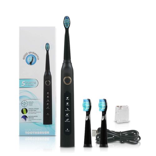  Little Adam An Electric Toothbrush Electric Toothbrush Family Set Timer Brush USB Charge and Kids Battery Toothbrush...