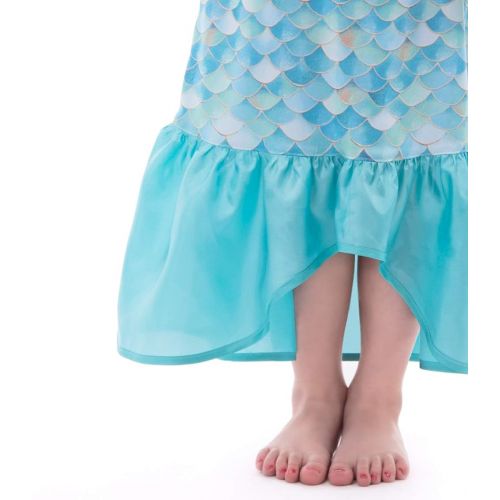  Little Adventures Mermaid Princess Dress Up Costume & Matching Doll Dress (Small Age 1-3)