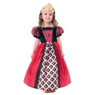 Little Adventures Queen of Hearts Dress Up Costume with Soft Crown