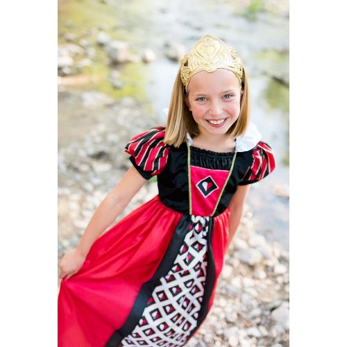  Little Adventures Queen of Hearts Dress Up Costume with Soft Crown