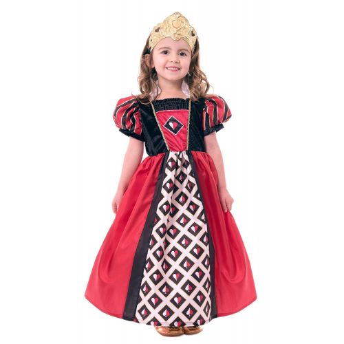  Little Adventures Queen of Hearts Dress Up Costume with Soft Crown