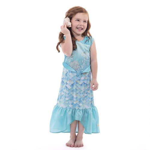  Little Adventures Mermaid Princess Dress Up Costume & Matching Doll Dress (X-Large Age 7-9)